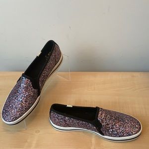 kedsxkate spade Double Decker Glitter Canvas Sneaker - New  7.5